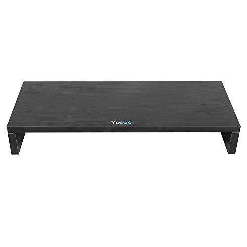 Monitor Stand Riser,Computer Monitor Riser Desk Table LED TV Stand Shelf Laptop Stand and Desk Organizer with Keyboard Storage (Black)