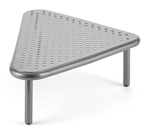 Allsop Metal Art Corner Monitor Stand, holds 40 lbs, great for small offices - Silver (29191)