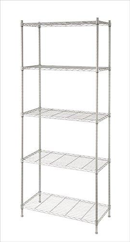 Artiva USA 9907P 5 Shelf Wire Shelving Rack, 68", Silver/Gray