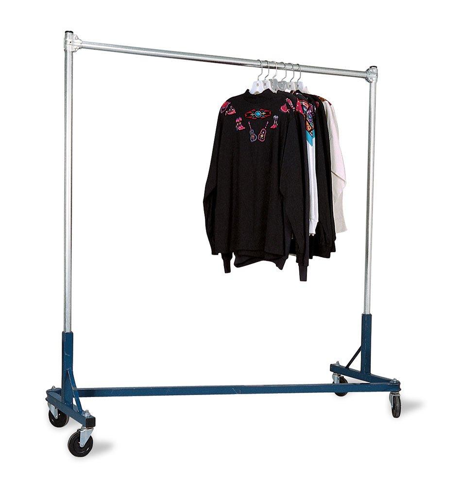 SSWBasics Super Heavy-Duty Single-Rail Z-Truck Clothing Rack - Rack Holds 500lbs