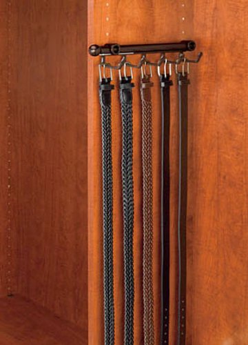 Rev-A-Shelf 14" Belt Scarf Closet Storage Organizer, 12", Oil Rubbed Bronze