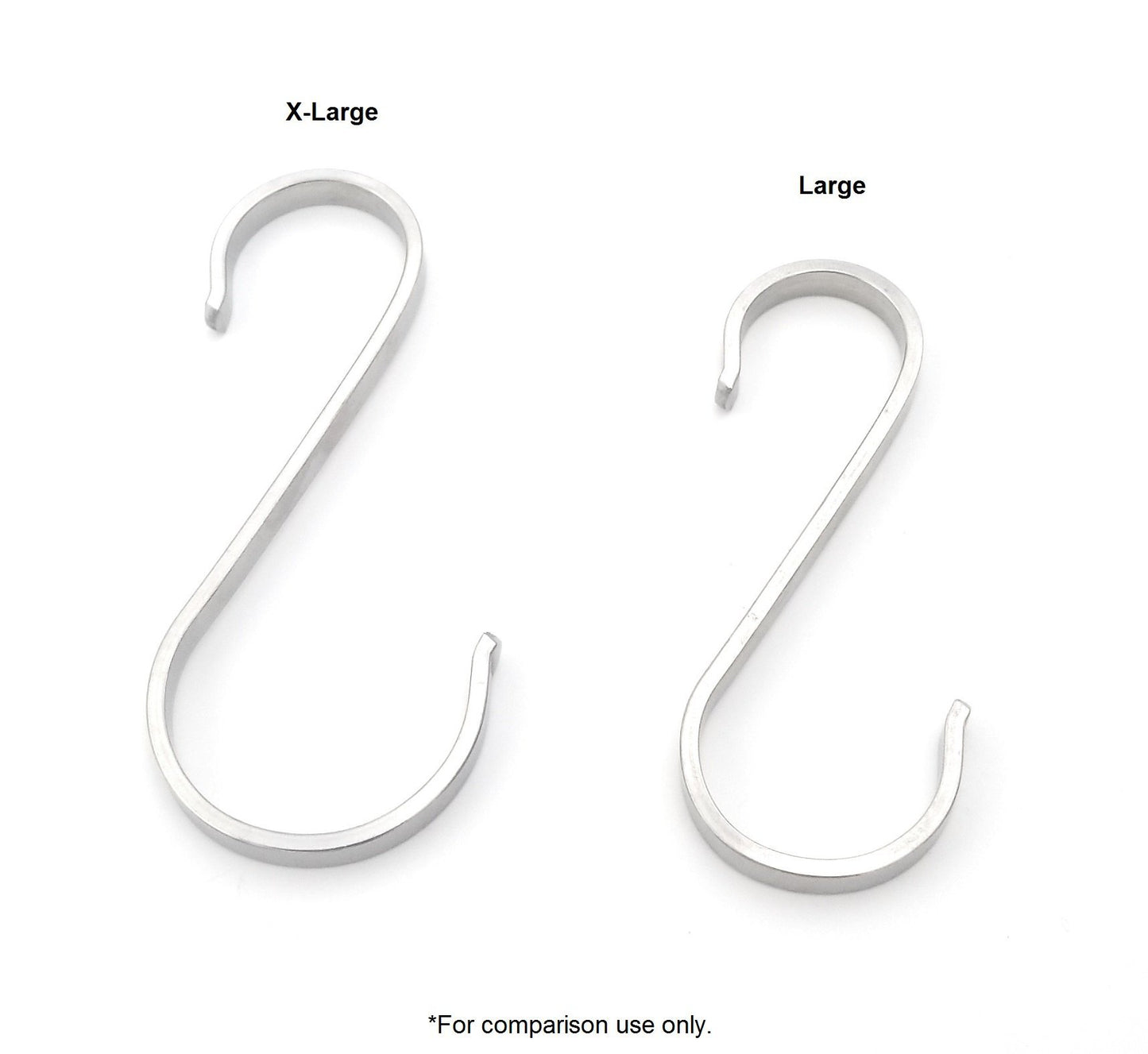 eeZe Rack ST-FSH-02 304 Stainless Steel All-Purpose Flat-S Utility Hook (X-Large, 15-pack)