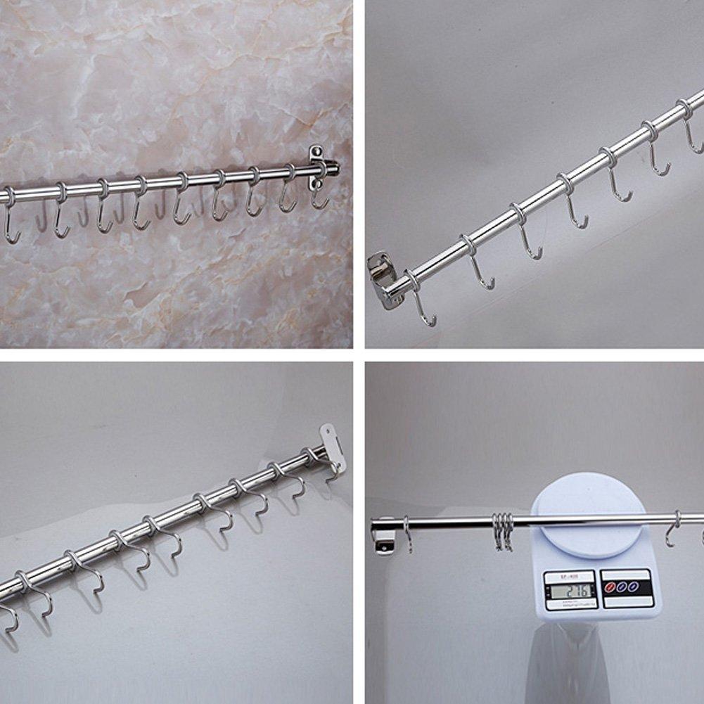 Shop here lzttyee stainless steel pot pan rack wall mounted lid holder organizer multifunctional kitchen utensils 10 hooks