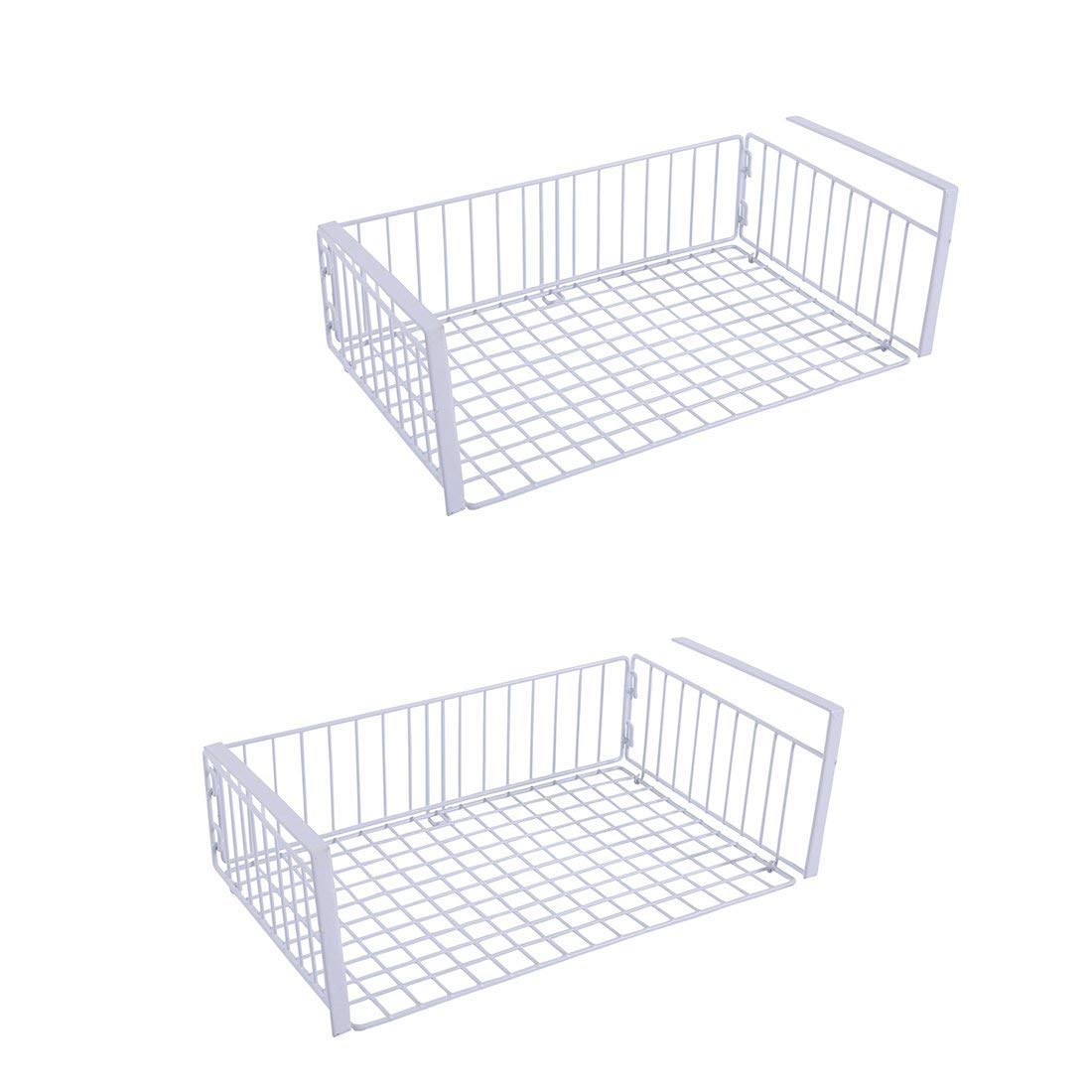 YOMYM Chrome Storage Drawer Rack Stackable Under Sink Cabinet Sliding Basket (2 Pack)