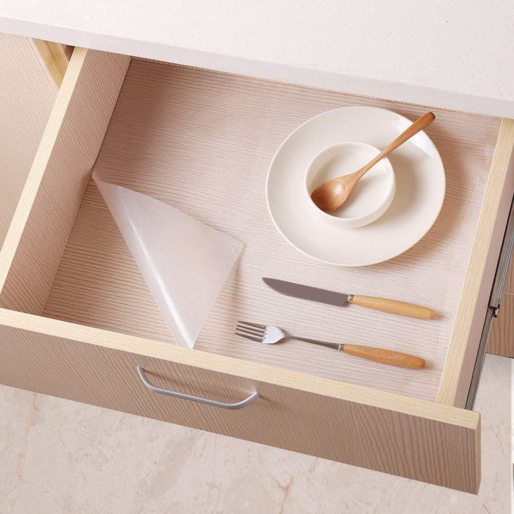 Purchase bloss plastic shelf liners cabinet drawer liner non slip shelf liner non adhesive refrigerator mat cupboard pad no odor for kitchen home clear 17 7 59 inch