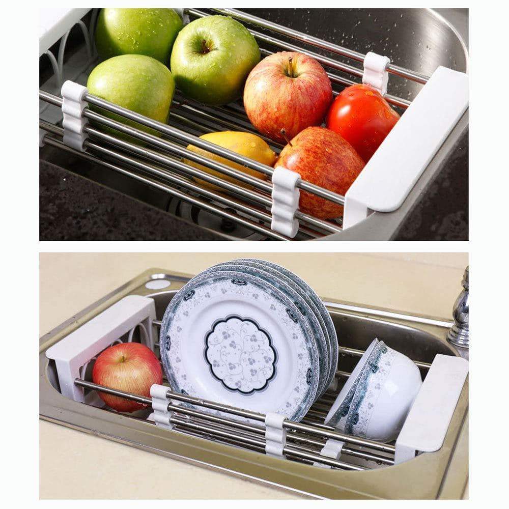 Selection european stainless steel sink drain rack storage rack kitchen sink put dish rack tableware dish rack shelf kitchen storage