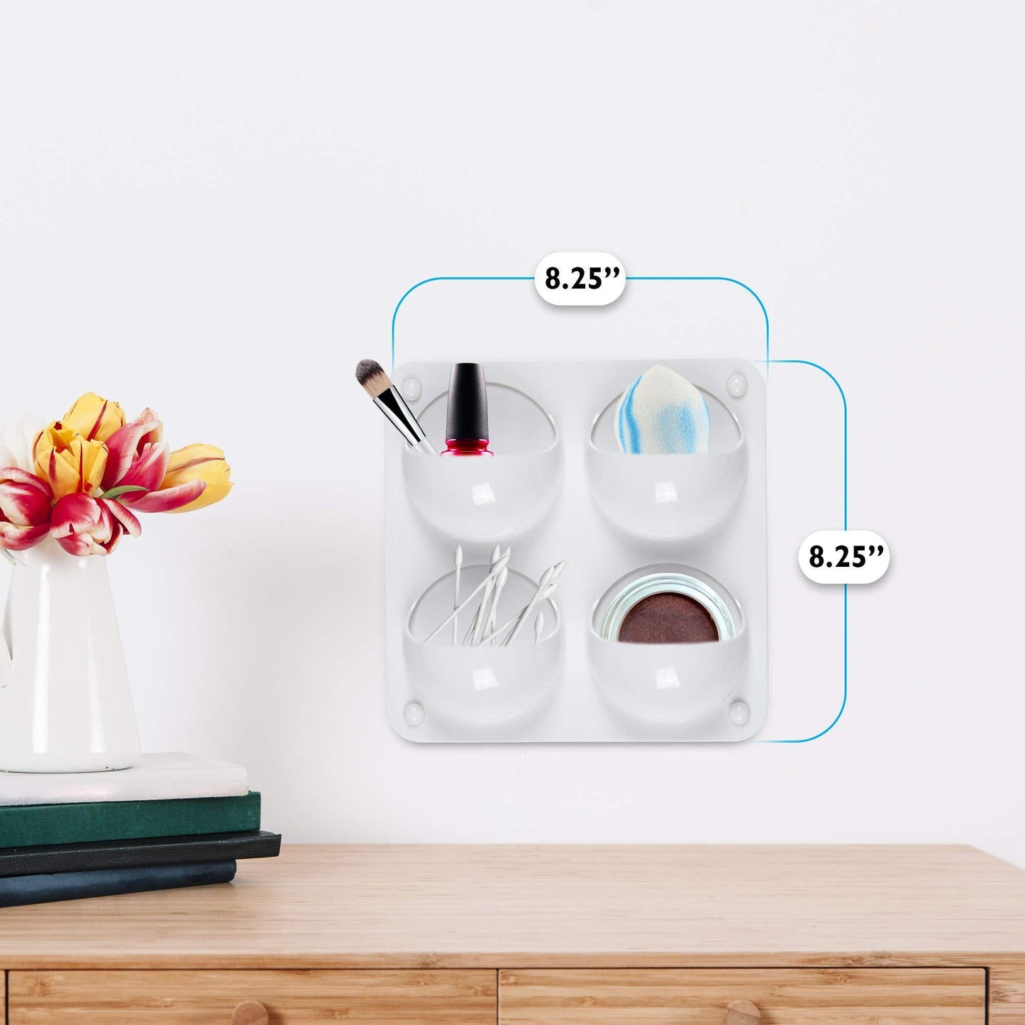 Home wall storage magnetic organizer caddy self adhesive with multiple mounting options store pens pencils sticky notes and other supplies for office kitchen refrigerator locker cubicle and more