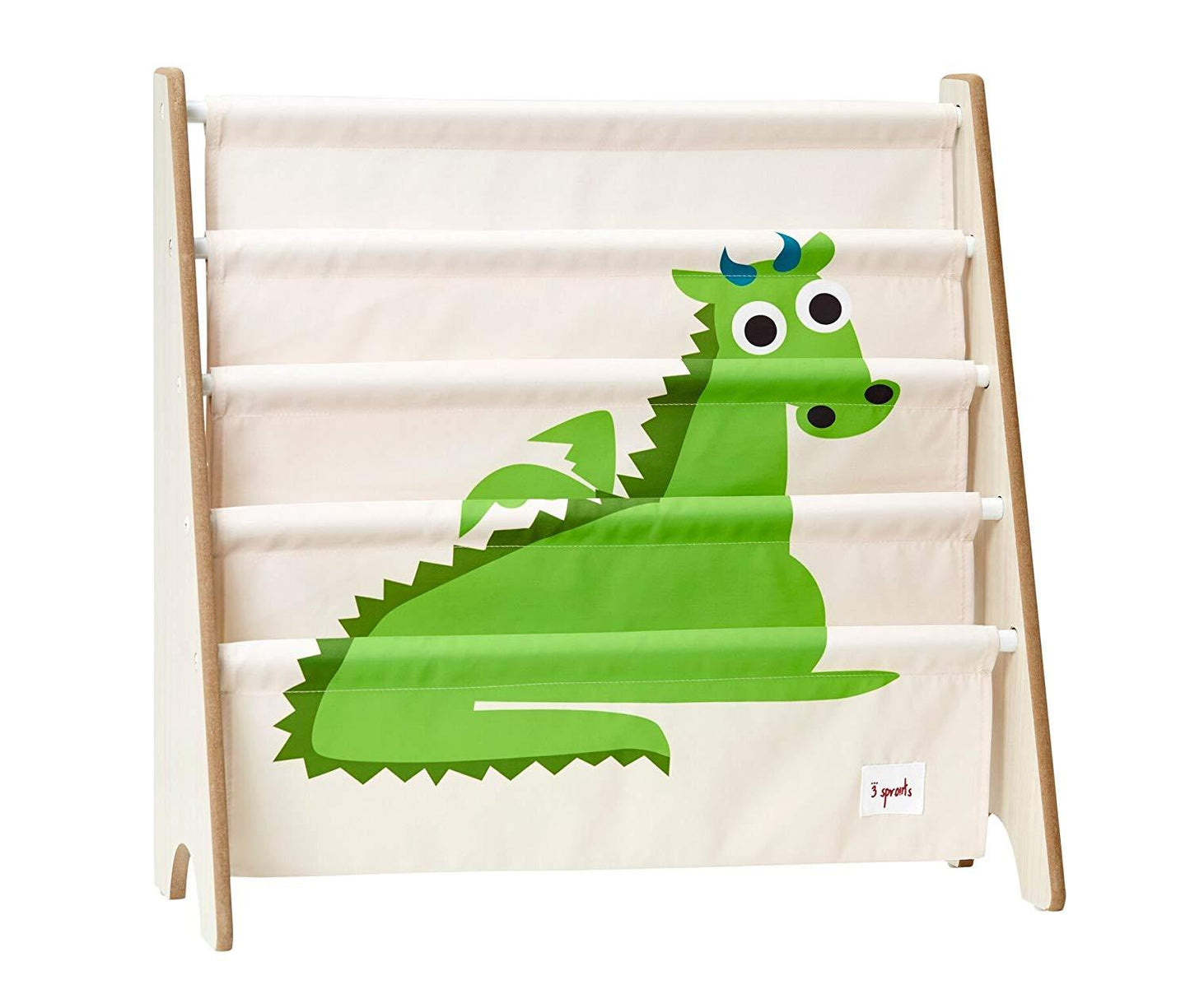 3 Sprouts Book Rack – Kids Storage Shelf Organizer Baby Room Bookcase Furniture,Elephant/Pink
