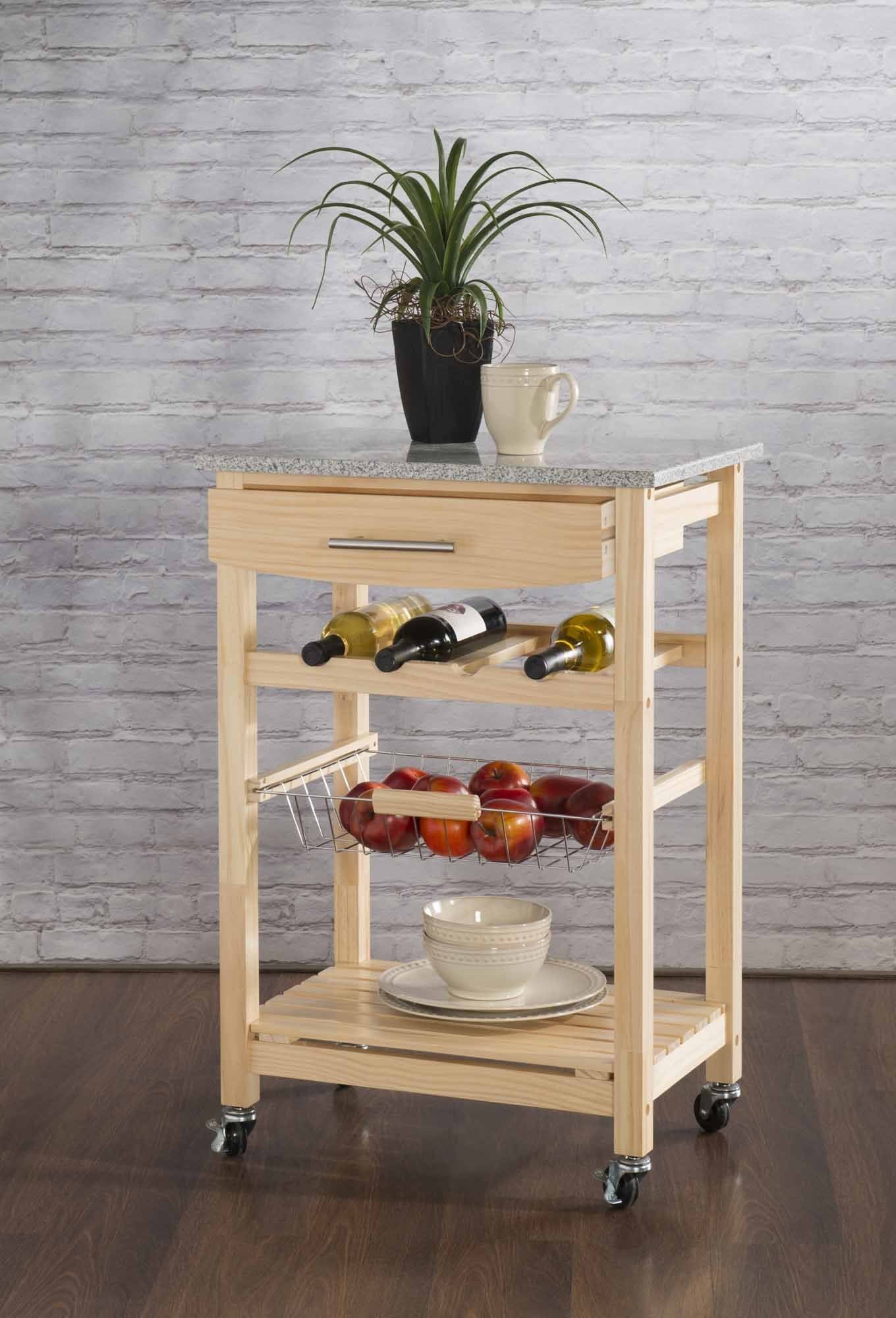 Cheap linon kitchen island granite top