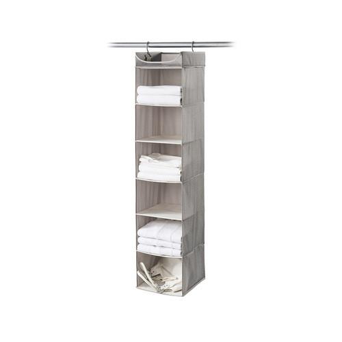 6 Shelf Organizer with Top Shelf - Harmony Twill