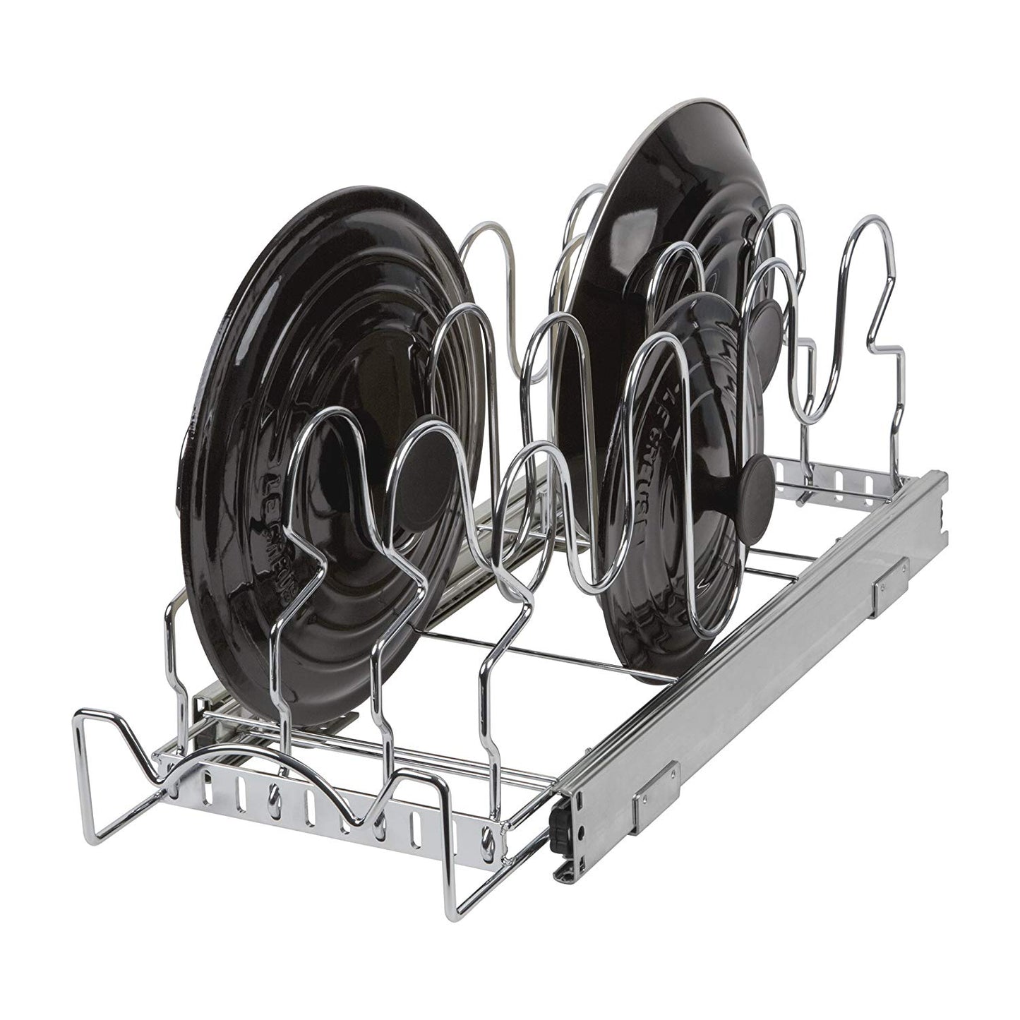 Richards Homewares 220125 Slide Out Cabinet Organizer – 7-1/2" x 21", Requires At Least 8-1/2” Cabinet Opening, Kitchen Cabinet Pull Out Lid Organizer