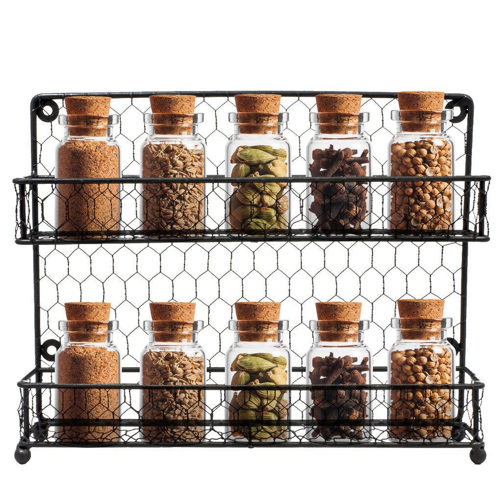 Sorbus Spice Rack Multi Purpose Organizer 2 Tier Wall Mount or