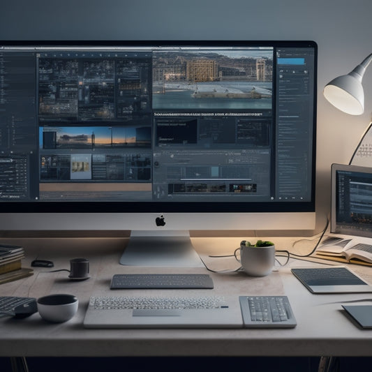 A tidy digital desktop with neatly labeled folders, a few open tabs on a browser, and a subtle background of circuit boards or coding patterns, conveying a sense of modern organization and tech-savviness.