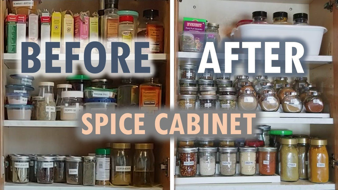 Hi Guys! Today I am sharing with you guys how I organize my Spice Cabinet