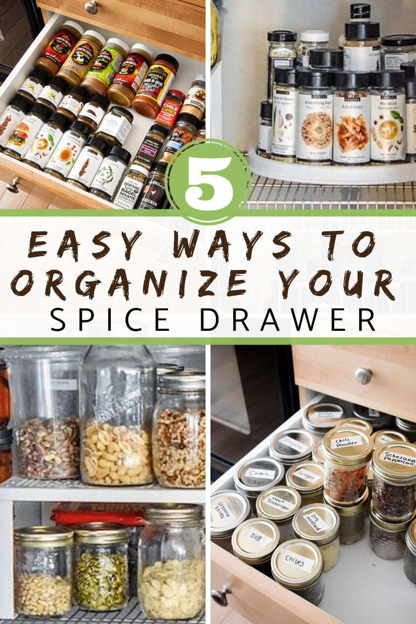 Get your spice drawer organized with these expert spice organization strategies from Krystee, Professional Organizer over at Sparx Organizing! 