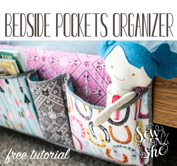 Bedside Pockets Organizer - free sewing tutorial