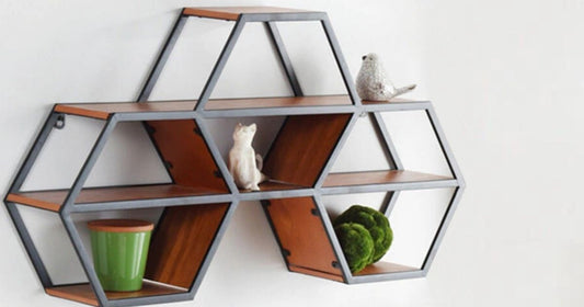 Hexagonal Wood & Metal Floating Shelf Only $62 Shipped on HomeDepot.com (Regularly $139)
