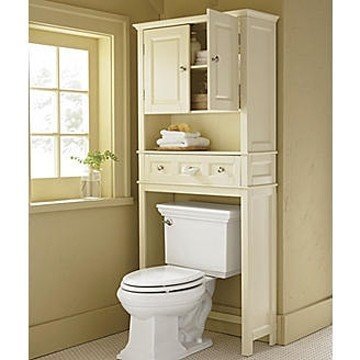 Cute White Over The Toilet Storage