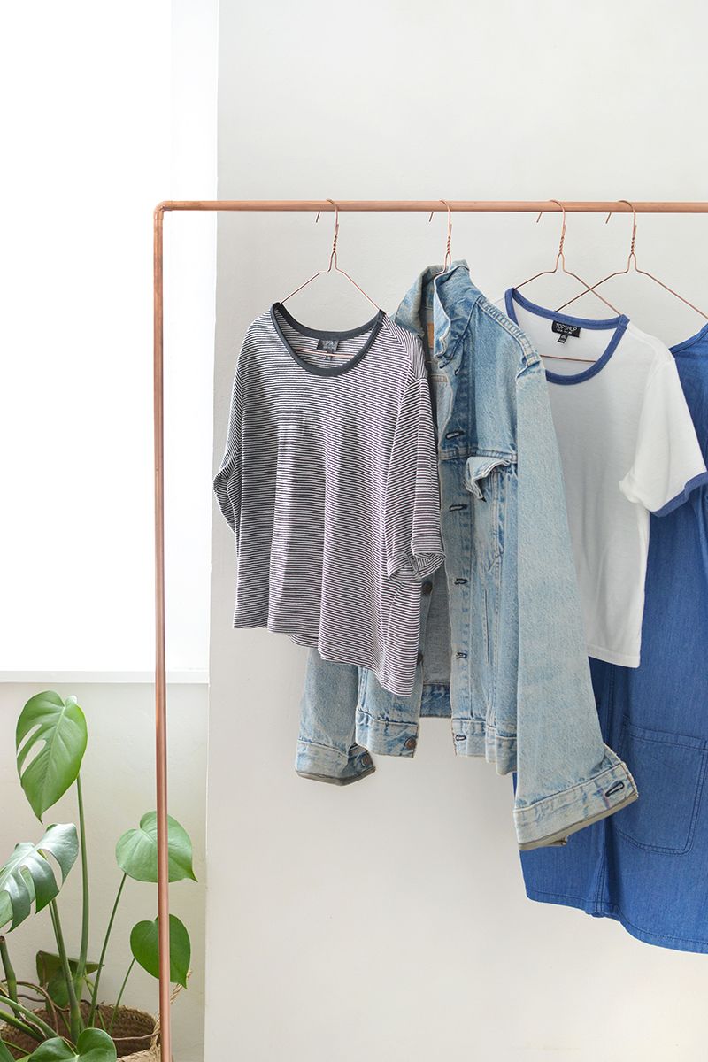 23 Chic and Practical DIY Clothes Racks That Put Your Wardrobe On Display