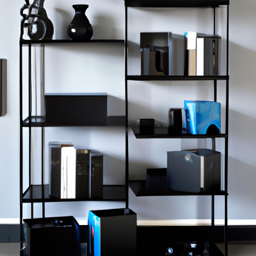 black wall shelves