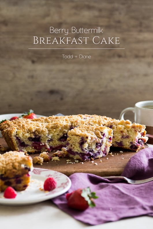 Berry Buttermilk Breakfast/Brunch Cake with Crumb Topping