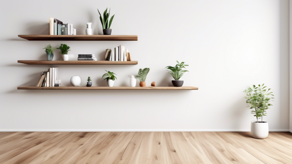 Sure, here is a DALL-E prompt for an image that relates to the article title Minimalist Magic: Adjustable Floating Shelves for Modern Living:

**A minimalist living room with white walls and a wooden 