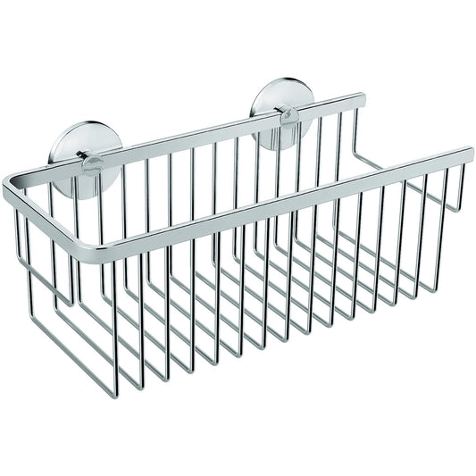 Round Self-Adhesive Bath Shower Caddy 11.8 in. Shelf Organizer, Brass Chrome