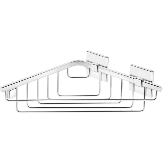Square Self-Adhesive Bath Corner Shower Caddy 8.3 in. Shelf Organizer, Chrome