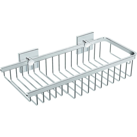 Square Self-Adhesive Bath Shower Caddy 12 in. Shelf Organizer Left Level Basket