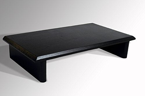 Monitor Stand P3/4B34-10 Pine Black Glossy 34 x 16 x 10 TV Wood Shelf Riser Furniture Desk Assembled Made in USA NEW