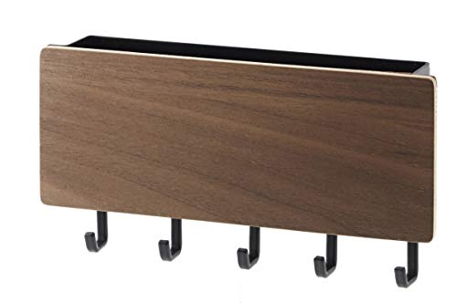 YAMAZAKI Rin Magnetic Wall Organizer- Key Hooks & Tray for Storage