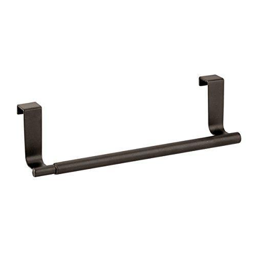 Amazon best mdesign decorative kitchen over cabinet expandable towel bars hang on inside or outside of doors for hand dish and tea towels pack of 2 bronze finish