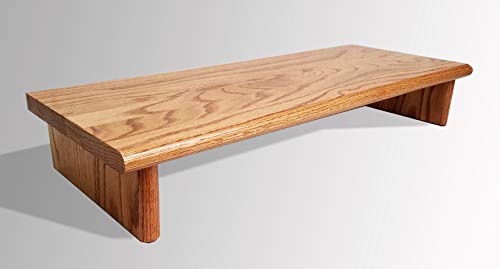 Monitor Stand OSTGO30-4 Oak Golden Oak 30 x 11.25 x 4.88 TV Wood Shelf Riser Furniture Desk Assembled Made in USA New