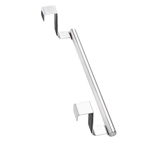 Organize with mziart modern towel bar with hooks for bathroom and kitchen brushed stainless steel towel hanger over cabinet 9 inch