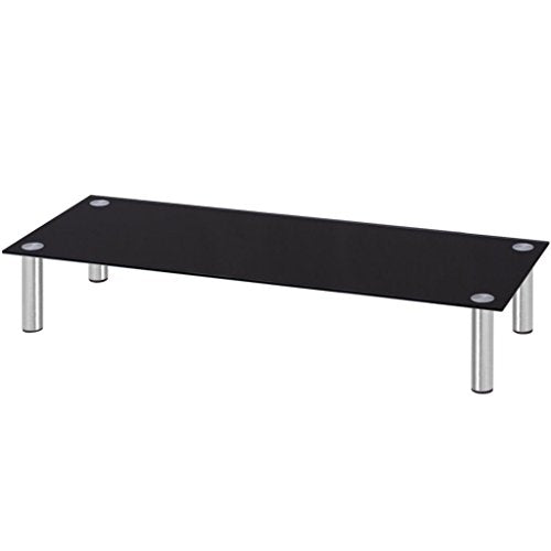 Festnight Monitor Riser TV Stand for Both Living Room and Bedroom, 39.4" x 13.8" x 6.7", Black
