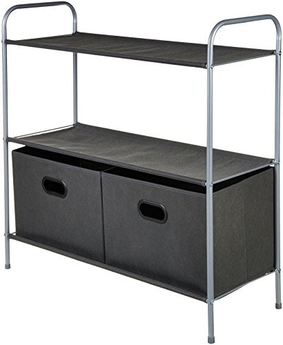 AmazonBasics Closet Storage Organizer with Bins and Shelving