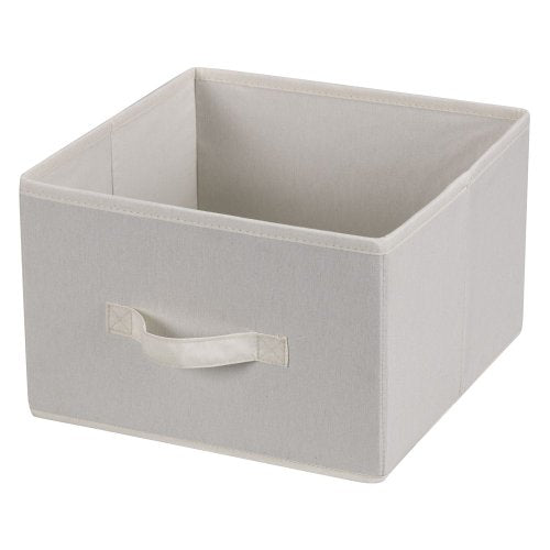 Household Essentials 311306 Set of 2 Drawers for Hanging Shelf Closet Organizers | Natural Canvas Fabric Bin with Handle