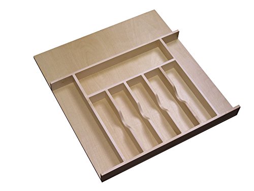 Rev-A-Shelf Tall Wood Cutlery Tray Insert, Large, Natural