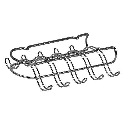 Shop blikke decorative kitchen mounted under cabinet or or over the shelf rack holder for hanging coffee mugs and tea cups 10 x 8 5 x 3 inches chrome