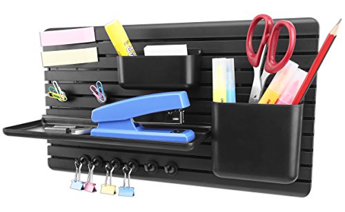 VIOTEK Multipurpose Wall Storage Organizer for Entryway Office Kitchen Refrigerator, Modular, Scratch Resistant, Wall or Fabric Mounted, Holds up to 6.6 Pounds