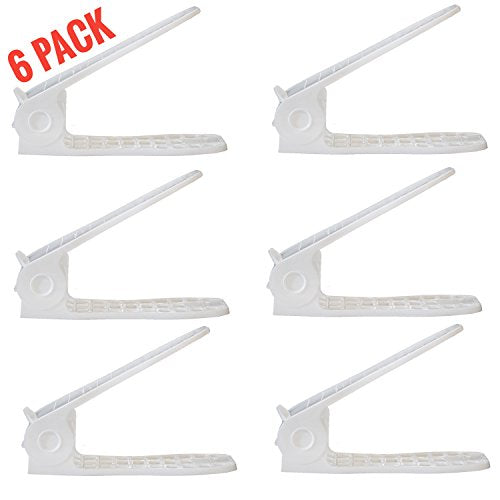 Benji bros Organizer: 6-Pack Storage Stand Space Saving & Easy to Use Rack Shoes|Holder| Top Door & Closet Shoes Organizing Rack| Declutter Your Closet & Neatly Store Your Shoes