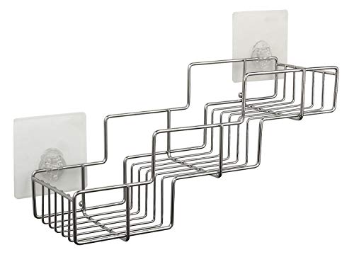 Aneerx Shower Caddy Organizer-Powerful Adhesive Sticker Bath Shelf Storage - Bathroom Combo Tub Organizer Shampoo, Conditioner, Razor - Rustproof Stainless Steel - Kitchen Rack - No Drilling