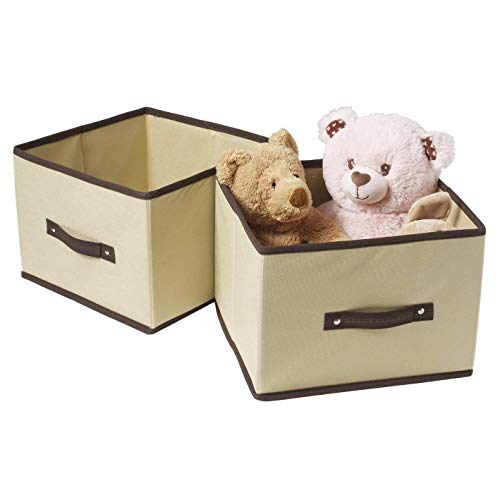 Ziz Home Foldable Cube Storage Bin 11.2"x10.6"x7.9" (Set of 2 Shelf Cubes) Fabric Organizer | Anti Mold Closet Shelves Bins Packaging Containers for Nursery/Home/Office - Ideal for Storing Anything!