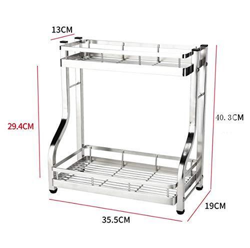 Cheap spice rack organizer fresh household 2 tier spice jars bottle stand holder stainless steel kitchen organizer storage kitchen shelves rack