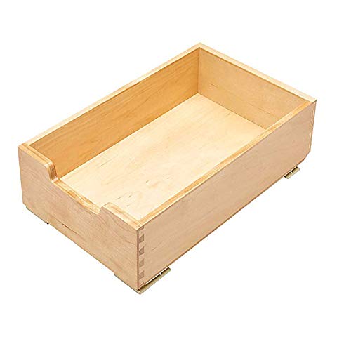 Rev A Shelf Small Wood Base Kitchen Under Sink Cabinet Pull Out Drawer, Natural