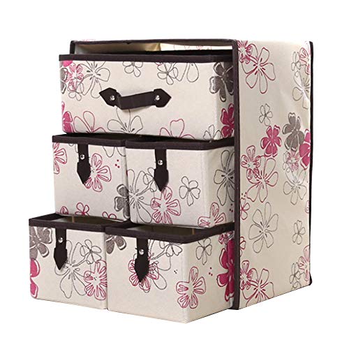 Alapaste Foldable Cloth Storage Box Non-woven Fabric Storage Bin Multifunctional Wardrobe Drawer Organizer Storage Case Containers Divider for Underwear Socks Scarves