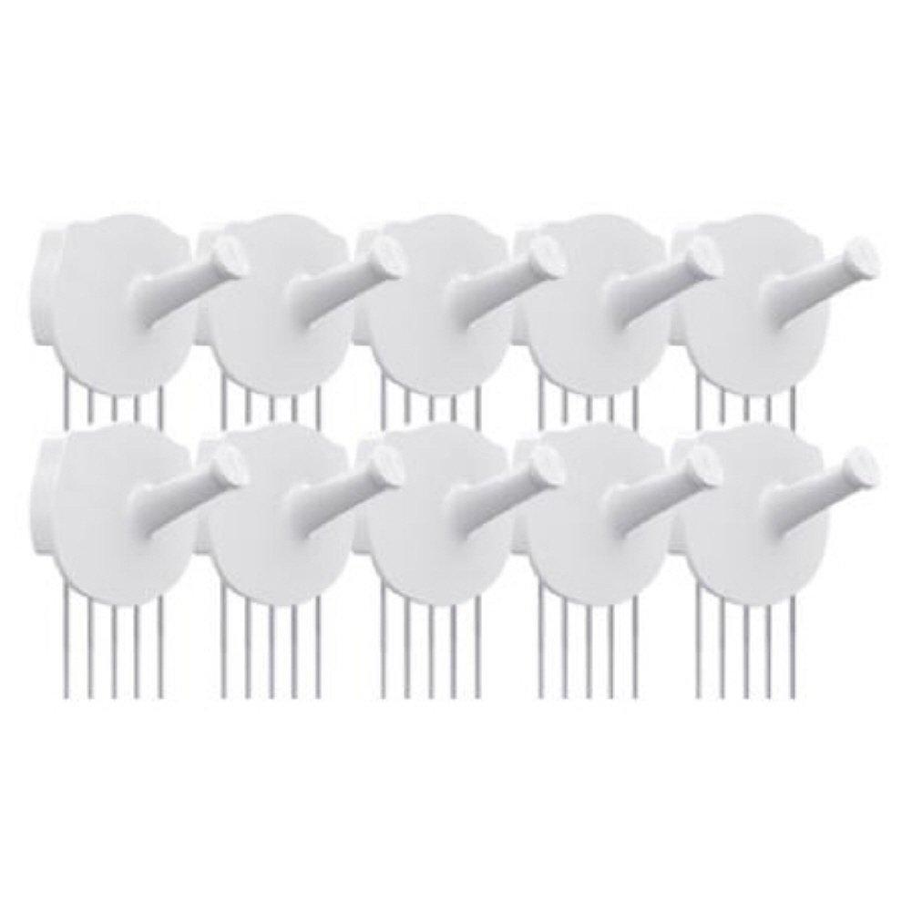 Storage organizer hotlistor reusable multipurpose wall hook white 5pcs 10pcs decorative pin stick hooks office partition panel hanger home kitchen 10 hooks