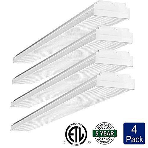 Discover antlux 2ft led wraparound light 20w flush mount led garage shop lights 2400lm 4000k neutral white 2 foot commercial linear ceiling lighting fixture for kitchen laundry workshop closet 4 pack