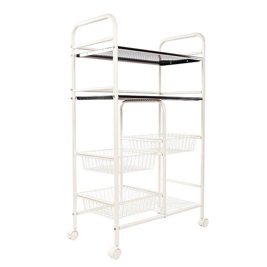 Shop wire shelve rack shelf adjustable cabinet closet unity cart garage storage for pots pans wine dishes storage organizer bathroom bedroom kitchen white 6 lattices