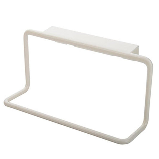 DZT1968 Towel Rack Hanging Holder Organizer Bathroom Kitchen Cabinet Cupboard Hanger (White)